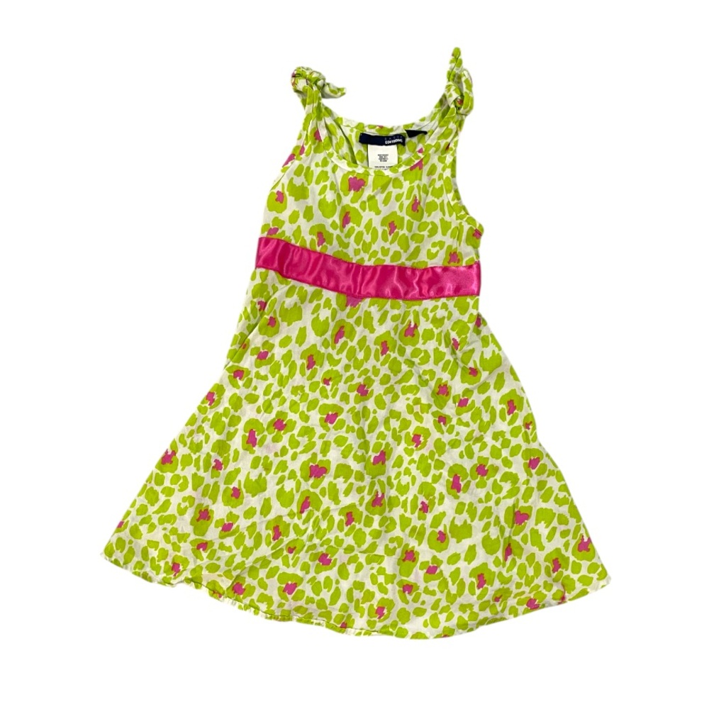 Basic Editions Girl’s Green and Pink Dress
